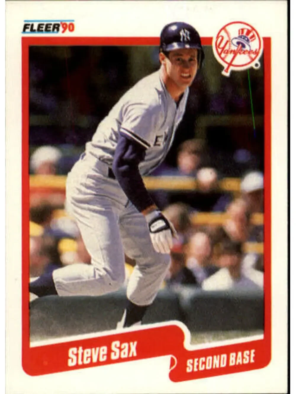 1990 Steve Sax Fleer Baseball Card #455